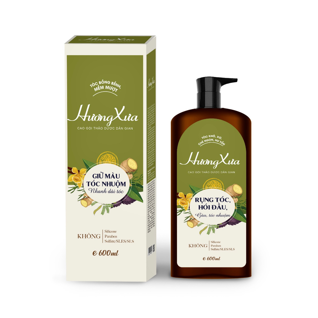 CAO GỘI THẢO DƯỢC DÂN GIAN HƯƠNG XƯA ( RỤNG TÓC, HÓI ĐẦU, GÀU, TÓC NHUỘM) 300ML-600ML