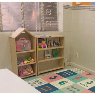 Combo 2 kệ montessori đựng đồ chơi sách vở cho bé
