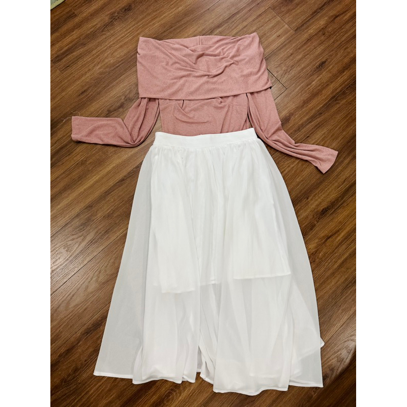 Set váy trễ vai new