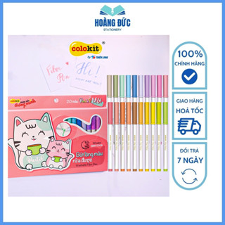 Bút lông 20 màu Pastel Washable Fiber Pen Thiên Long Colokit SWM-C008 - Bút lông màu rửa được - Hoàng Đức