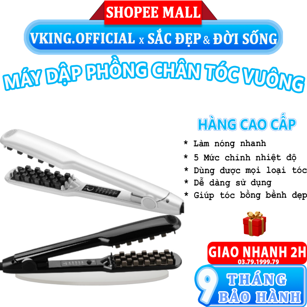 Máy dập phồng dập xù tóc HOHO thế hệ mới giúp tạo phồng tạo xù tự nhiên cho tóc , hàng chính hãng bảo hành 12 tháng