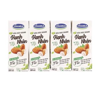  Lốc 4 hộp Sữa Hạt Hạnh Nhân Óc chó Đậu đỏ vinamilk Lốc 4*180ml 