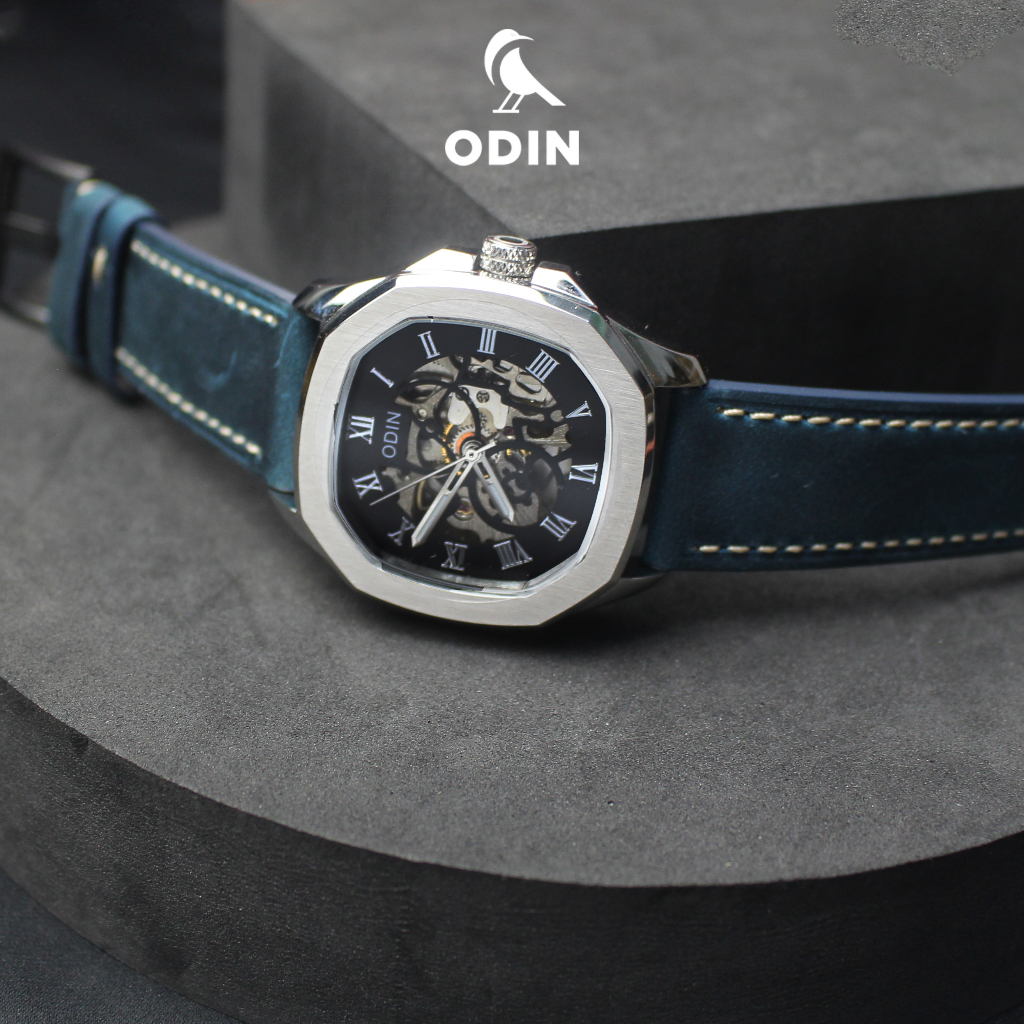 Đồng hồ Nam ODIN -THE GHOST | Máy cơ Semi-Automatic dây cao su - Chống nước 5ATM - TẠNG KÈM DÂY ĐEO
