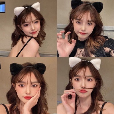 Bờm cài tóc nữ tai mèo xinh xắn sexy, băng đô tóc 2 màu phong cách hàn quốc mềm mượt cho nữ