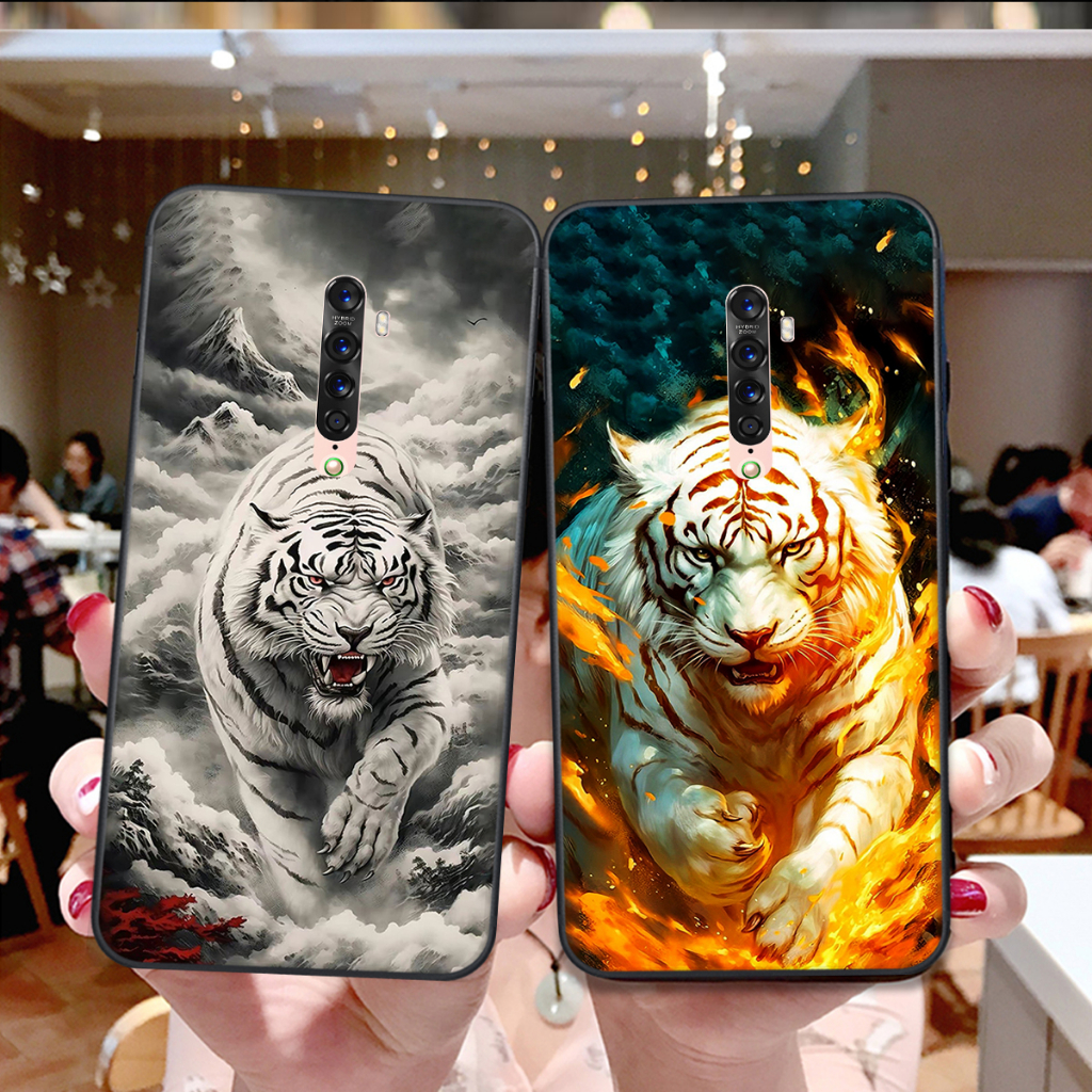 Ốp Oppo Reno  / Reno 2 / Reno 2F in hình họa tiết rồng hổ 3d đẹp chất hot trend 2023