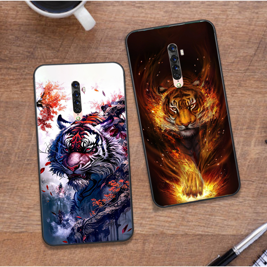 Ốp Oppo Reno  / Reno 2 / Reno 2F in hình họa tiết rồng hổ 3d đẹp chất hot trend 2023