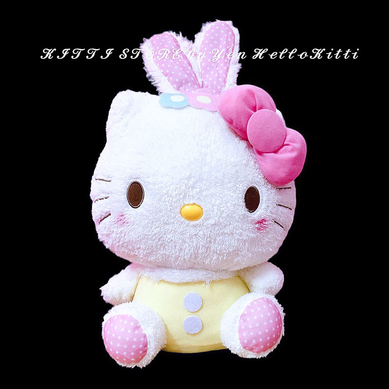 Gấu bông Kitty thỏ vàng má hồng size 40cm chưa tính tai
