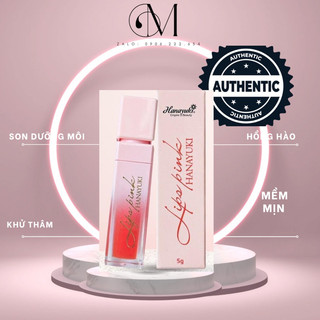 Son hồng môi lips pink hanayuki son dưỡng có màu thỏi 5 gram