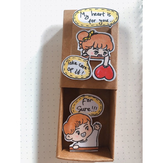 Match box - Hộp thông điệp chủ đề tình yêu- Thiệp hộp diêm (nhiều mẫu)