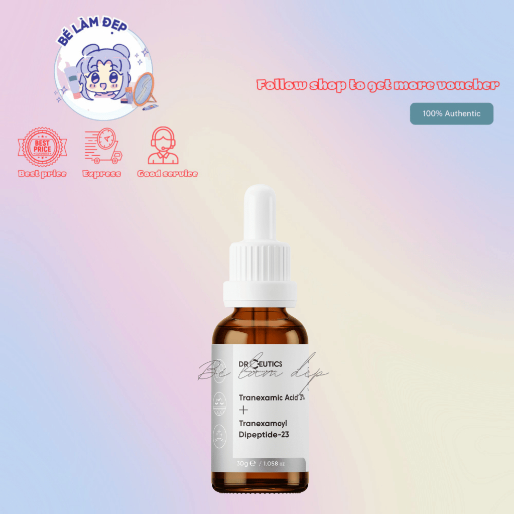 Serum TXA DrCeutics - Giảm Thâm Đỏ, Mờ Nám Sạm, Sáng Da - Tranexamic Acid 3% + Tranexamoyl Dipeptide-23