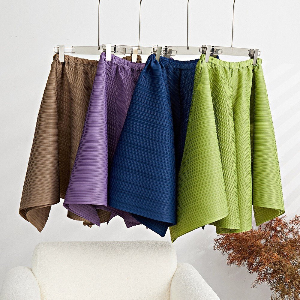 Quần short váy ống rộng, chất liệu lò xo - Quần đùi ngang gối freesize 90kg