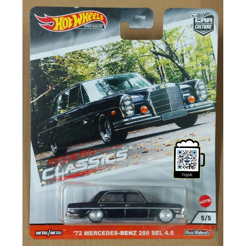 Toysk xe mô hình tĩnh 72 Mercedes-Benz 280 SEL 4.5 hotwheels Premium màu Đen tỷ lệ 1:64