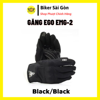 Găng tay bảo hộ chính hãng ego g-2 màu đen dài ngón - bikersaigon