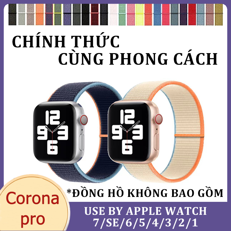 Dây Đeo Nylon Cho Đồng Hồ Thông Minh Apple Watch 44mm 40mm 49mm 45mm 41mm 42 / 38mm Series 7 8 3 6 Se ultra