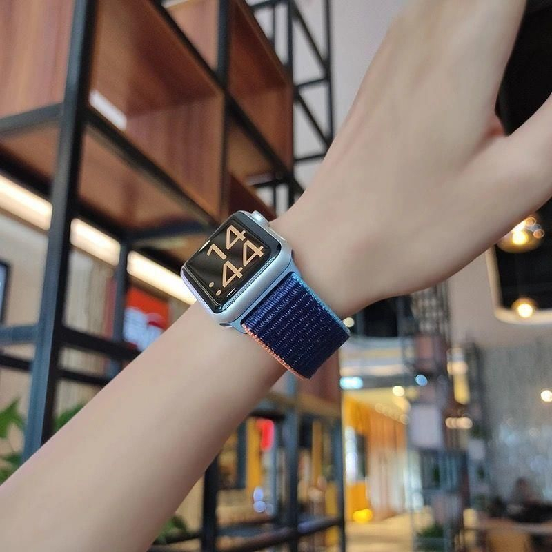 Dây Đeo Nylon Cho Đồng Hồ Thông Minh Apple Watch 44mm 40mm 49mm 45mm 41mm 42 / 38mm Series 7 8 3 6 Se ultra
