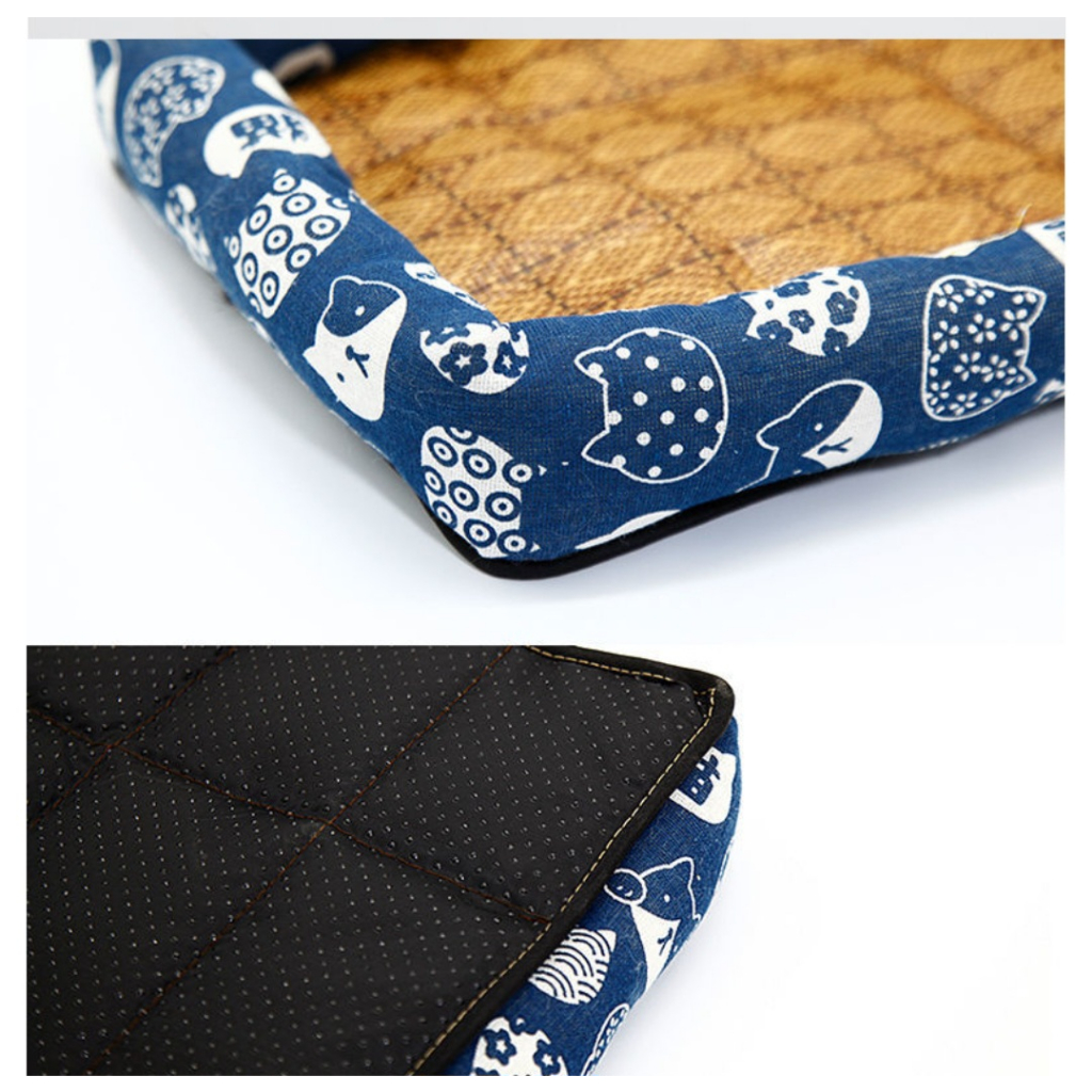 [Hỏa Tốc] Đệm cho chó mèo kèm chiếu điều hòa – Ổ nằm cho thú cưng hình chữ nhật, Êm ái, bền đẹp, dễ dàng làm sạch