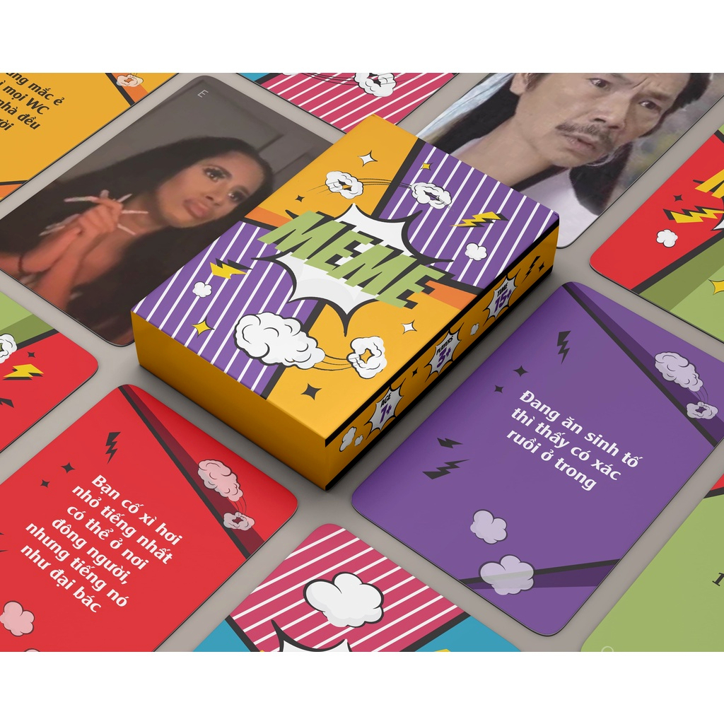 Chơi Nhóm | Bộ bài MEME 100 lá| Board Game vui nhộn dành cho bạn bè, tập thể, gia đình,...