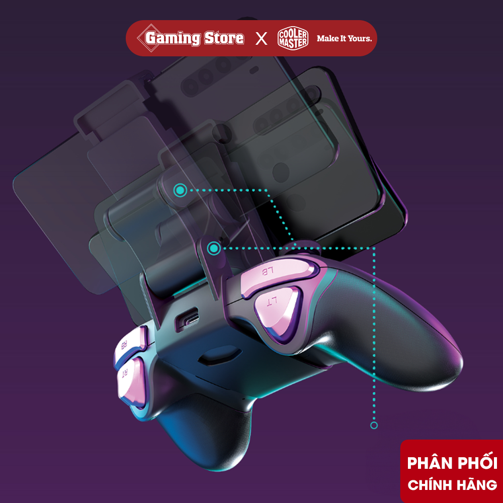 Giá Kẹp Điện Thoại Cho Tay Cầm Chơi Game Cooler Master Storm V1 - Hàng Chính Hãng
