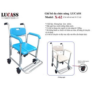 ✅ ghế bô tắm đa chức năng, có bánh xe, đệm chống nước lucass x-12