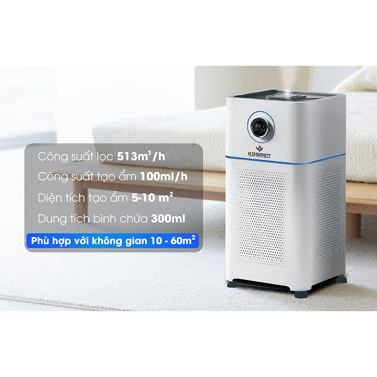 Máy lọc không khí bù ẩm Kosmen KM - A65, diện tích sử dụng 60m2 | BigBuy360 - bigbuy360.vn