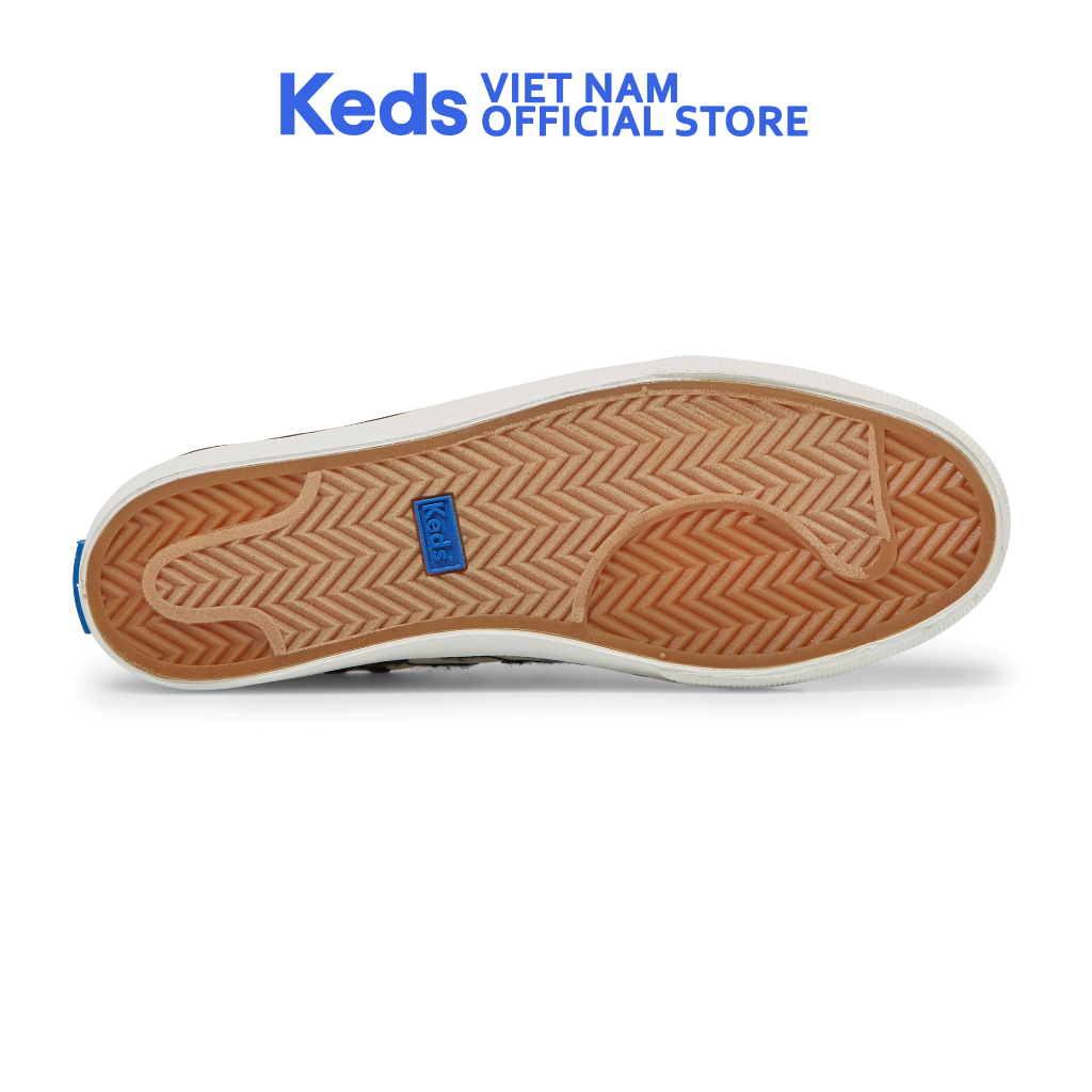 Giày Thể Thao Keds Nữ- Jump Kick Canvas MOD Embroidered White/Black- KD066254