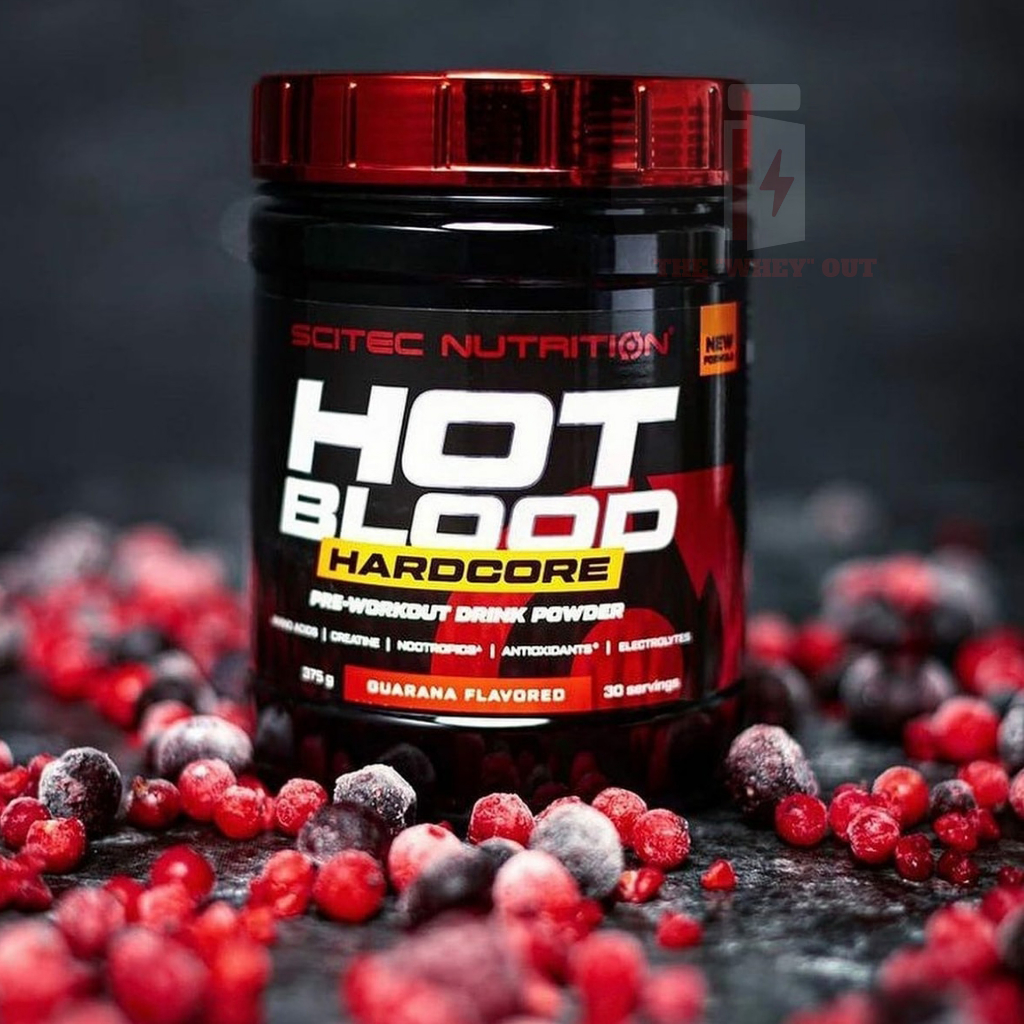 HOT BLOOD | Scitec Hot Blood Hardcore | Tăng Năng Lượng Sức Mạnh 700G - 56 Lần Dùng Vị Red Fruits