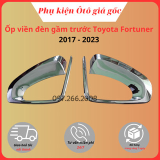 Ốp viền đèn gầm trước xe Toyota Fortuner 2017, 2018, 2019, 2020, 2021 mạ crom cao cấp, sáng bóng