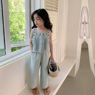(Ảnh thật) Set bò denim cho bé từ 2 đến 8 tuổi