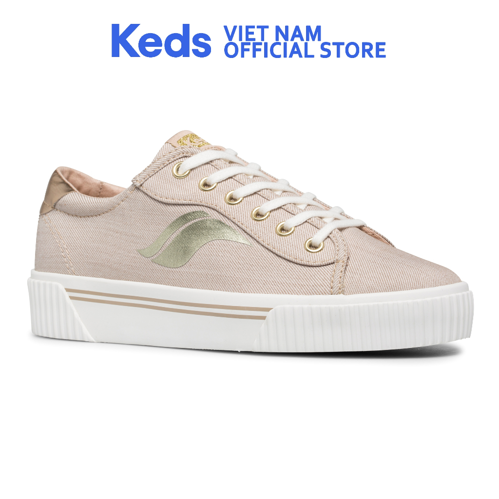 Giày Thể Thao Keds Nữ- Crew Kick Alto Canvas Soft Twill Taupe- KD065525