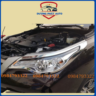 Ốp viền đèn pha, hậu xe Toyota Fortuner 2017-2023 { HÀNG ĐẸP }