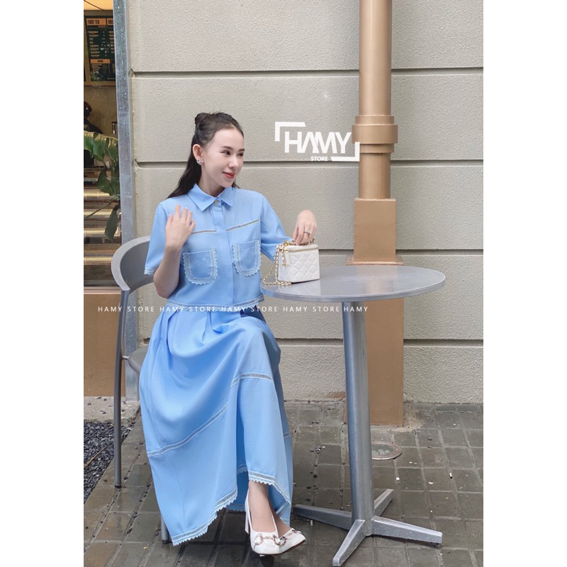 Sét Cổ Sơ Mi Phối Ren