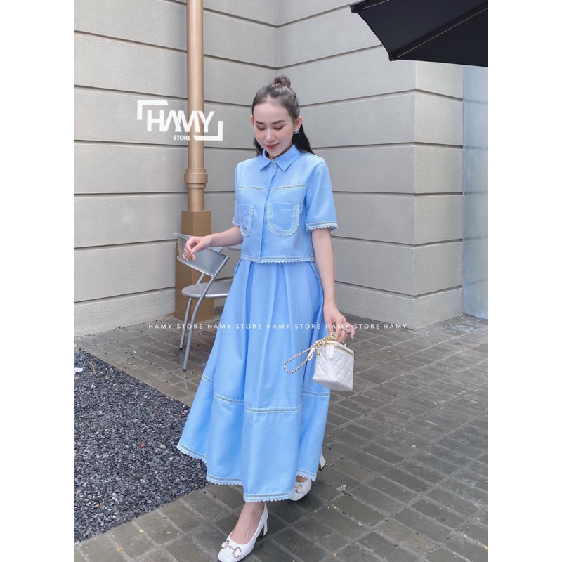 Sét Cổ Sơ Mi Phối Ren