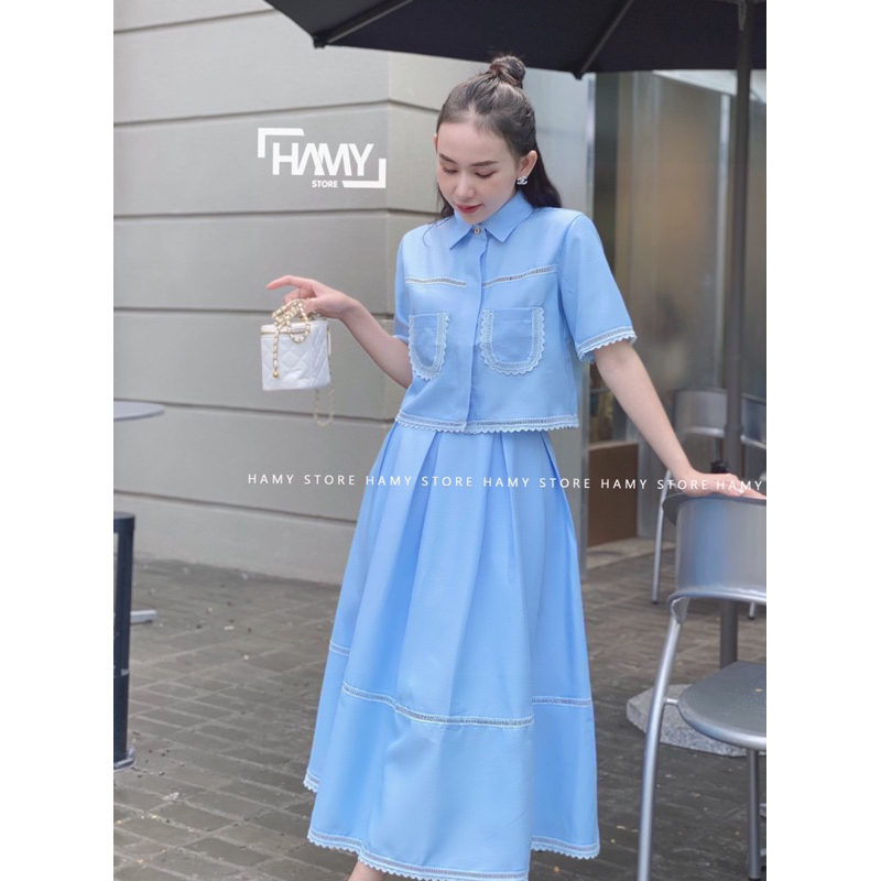 Sét Cổ Sơ Mi Phối Ren