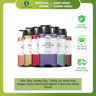 Sữa Tắm Dưỡng Ẩm, Trắng Da Mềm Mại Happy Bath Natural/Original Collection Body Wash (100% Hàn Quốc)