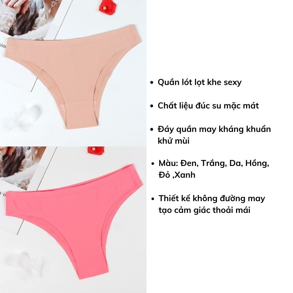 Quần lọt khe nữ sexy gợi cảm và quyến rũ, Quần lót nữ đúc su thun lạnh không đường may mềm mịn JOCOSI L957