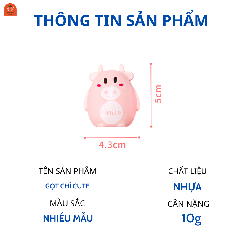 Gọt bút chì cute văn phòng phẩm - gọt bút chì cho bé - đồ dùng học tập - MIYABI STORE