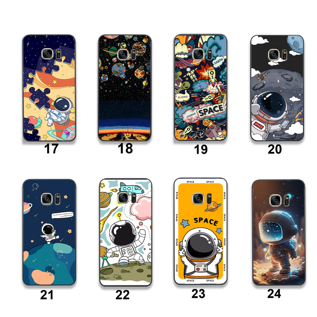 Ốp Samsung S6 / S6 Edge / S7 Edge / Note 5 / S7 in hình họa tiết phi hành gia cute dễ thương đẹp hot trend
