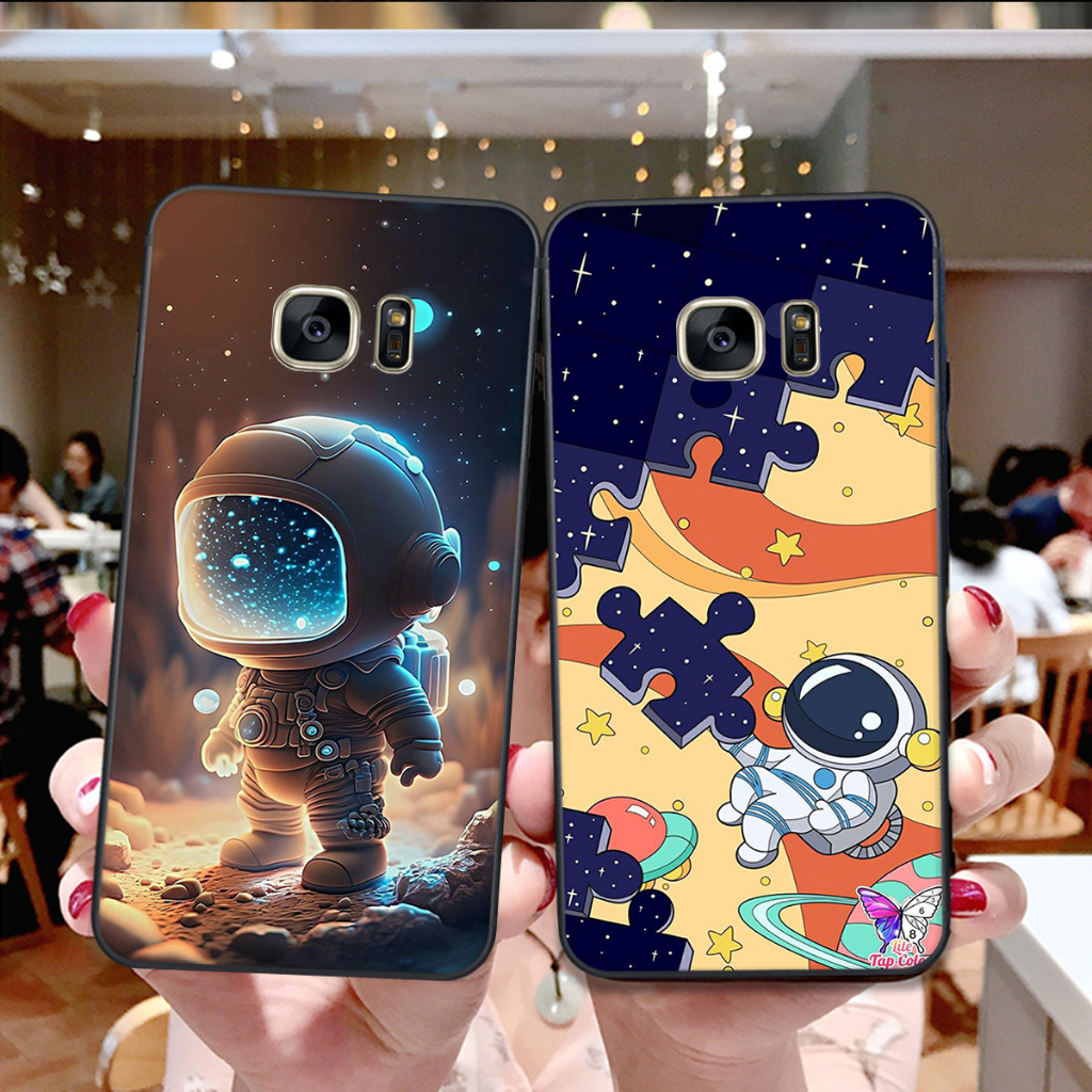 Ốp Samsung S6 / S6 Edge / S7 Edge / Note 5 / S7 in hình họa tiết phi hành gia cute dễ thương đẹp hot trend