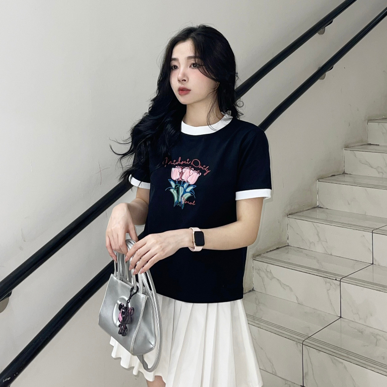 Áo thun Baby Tee VINTAGE unisex phông Nam Nữ Local Brand Chính Hãng Midori M Studio