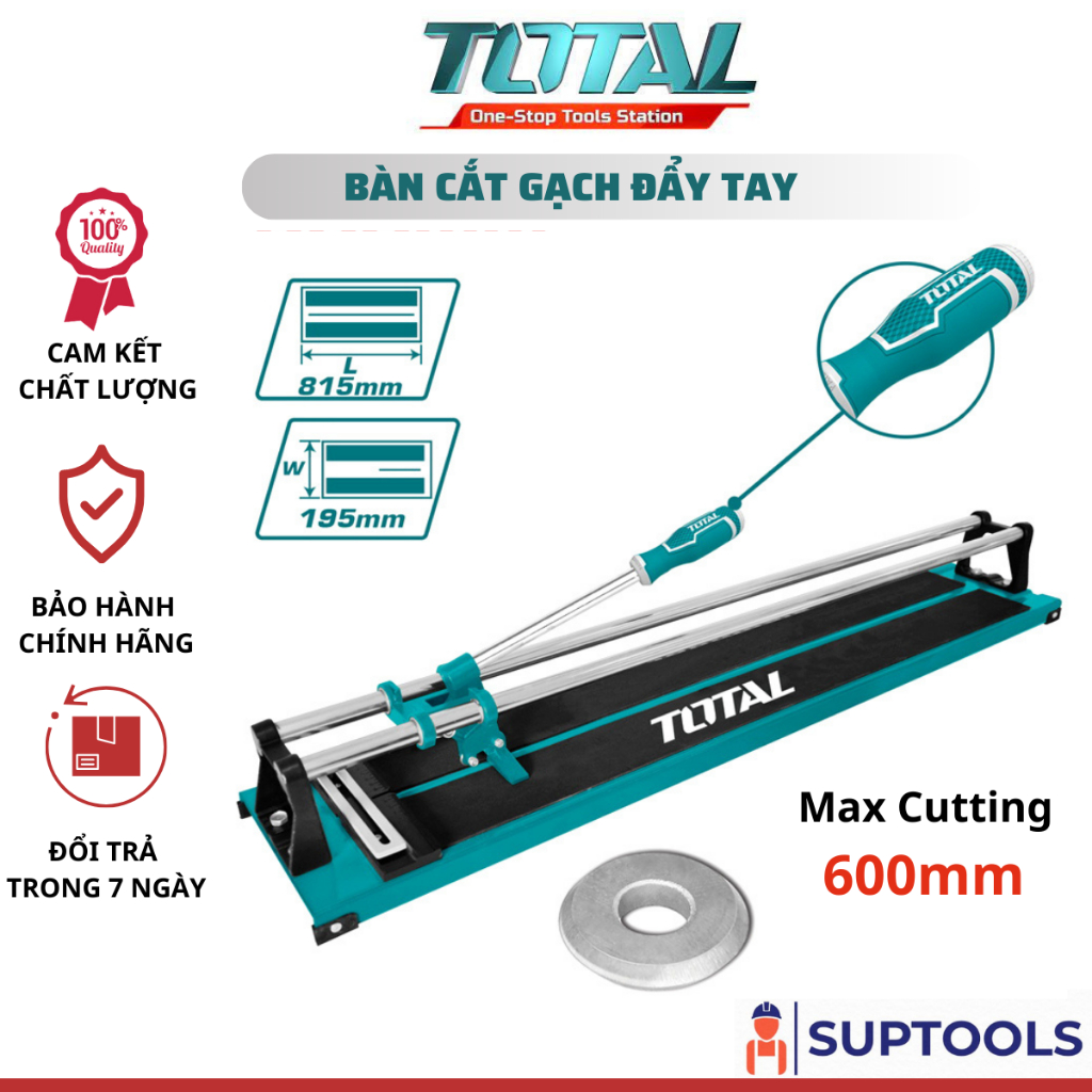 TOTAL Bàn cắt gạch đẩy tay THT576004 [Chính Hãng 100%]