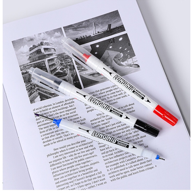 Bút đánh dấu lỗ sâu 2 đầu ngòi dài 20mm chống nước