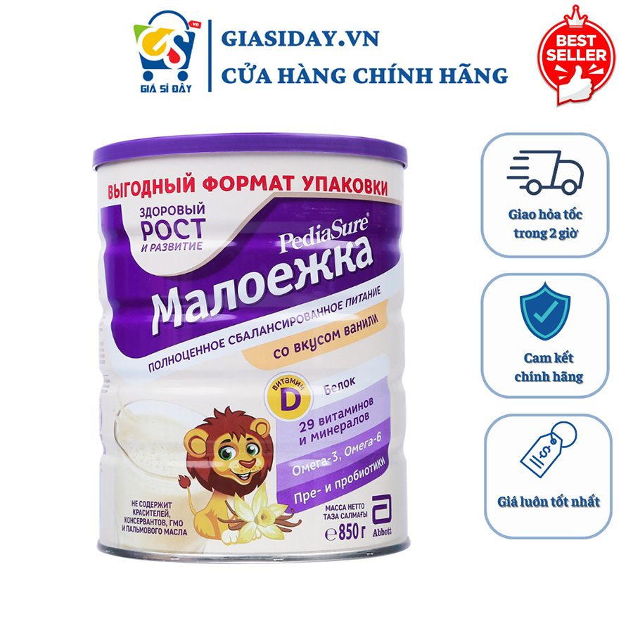 Date 2025 Sữa Pediasure Nga Vị Vani - Sữa Bột Công Thức 850g