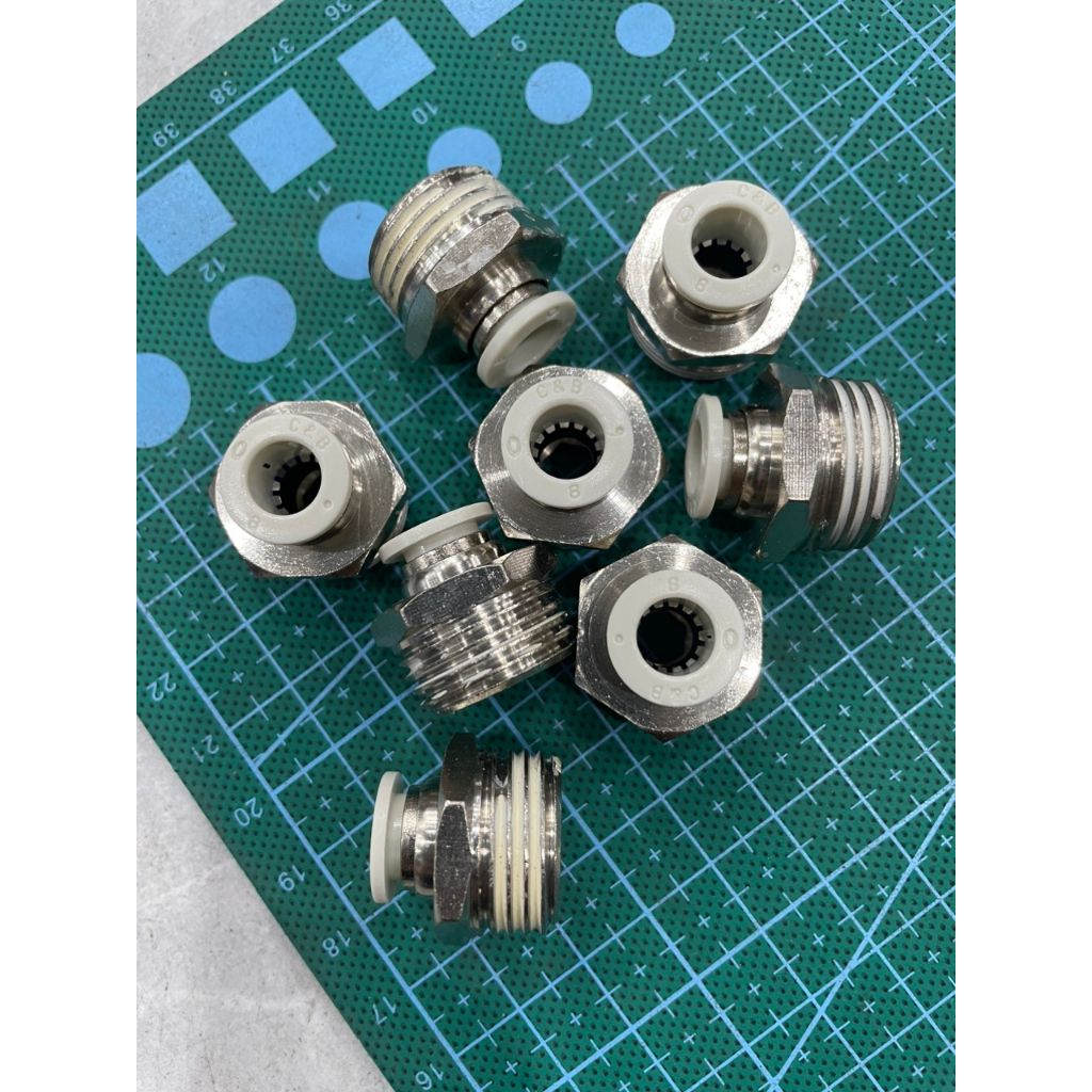 Cút nối nhanh ống hơi 8 có ren bằng inox