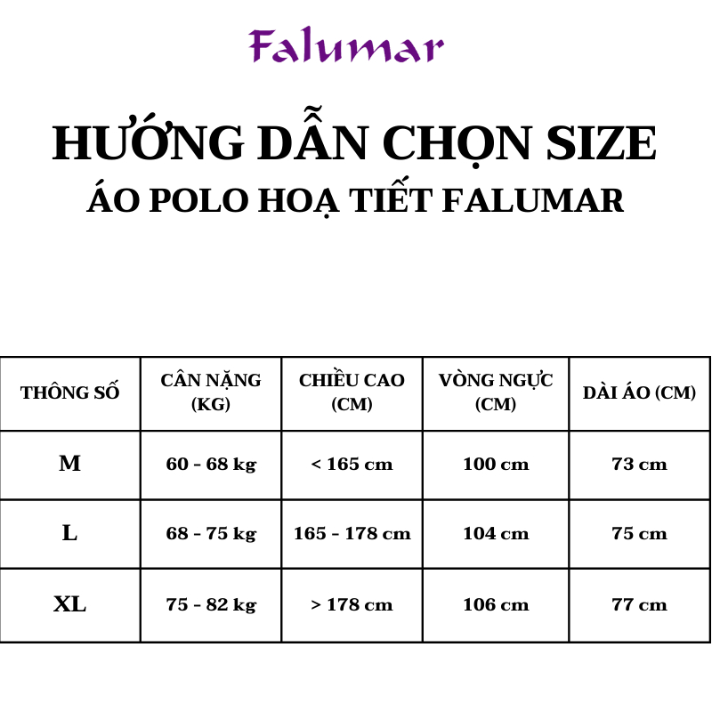 Áo polo FALUMAR cho nam, áo phông cổ bẻ cotton hoạ tiết cho thanh niên và trung niên