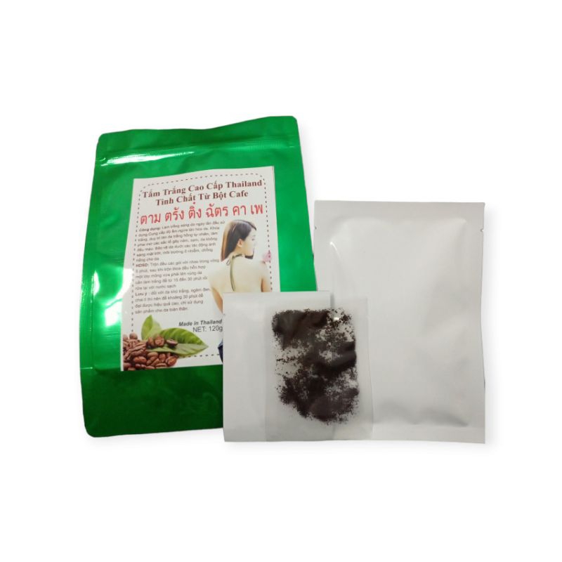TẮM TRẮNG SIÊU TRẮNG TINH CHẤT CAFE THAILAND GÓI 150gam)