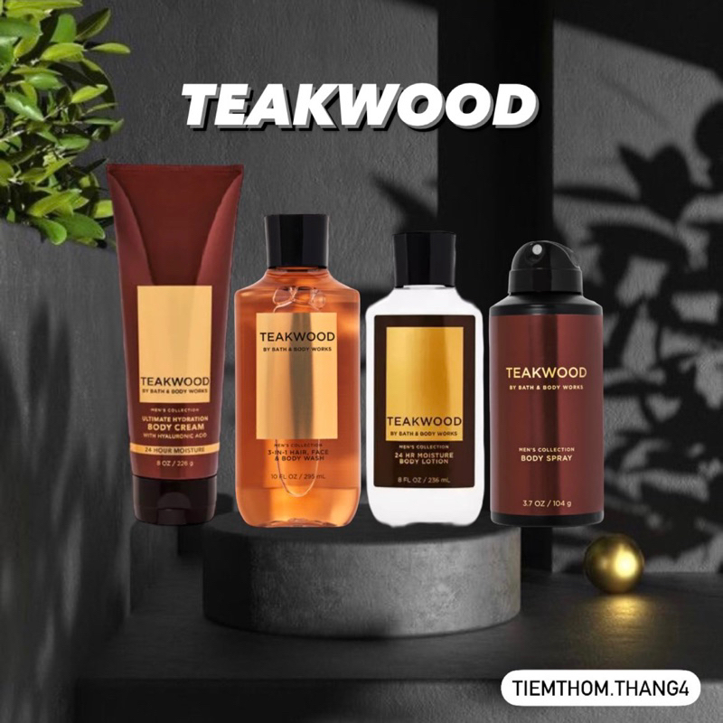 •𝐓𝐞𝐚𝐤𝐰𝐨𝐨𝐝• Bath & Body Works - Sản phẩm dưỡng và xịt thơm toàn thân dành cho nam