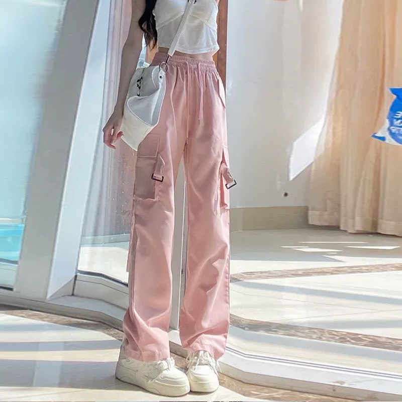 Quần kaki nữ túi hộp vuông cá tính, quần nữ mùa hè phong cách ulzzang