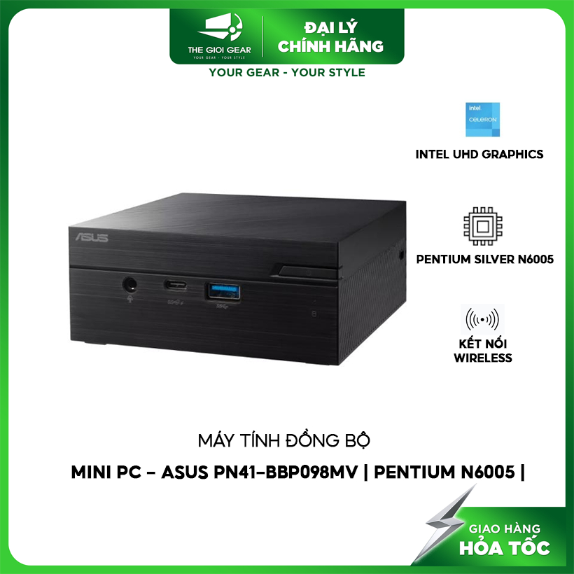 Máy Tính Đồng Bộ - Mini PC - ASUS PN41-BBP098MV | PENTIUM N6005 | Chính Hãng Mới 100% | Bảo Hành 3 năm