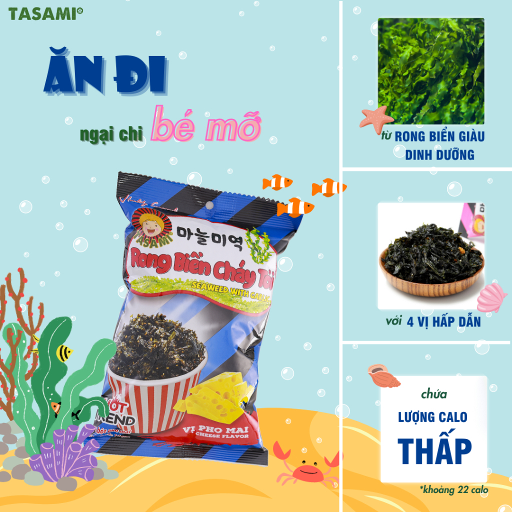 Rong biển cháy tỏi TASAMI Gói 10g