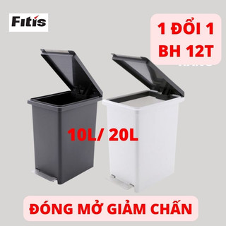 Thùng Rác Fitis Compact 20l 10l đóng mở giảm chấn